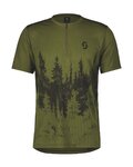 SCOTT jersey de manga corta - TRAIL FLOW ZIP SS - verde