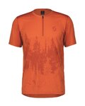 SCOTT jersey de manga corta - TRAIL FLOW ZIP SS - naranja
