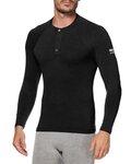 SIX2 camiseta de manga larga - SERAFINO MERINOS - negro