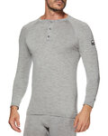 SIX2 camiseta de manga larga - SERAFINO MERINOS - gris
