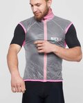 SIX2 chaleco - GHOST - rosa/transparente