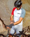 SIX2 jersey de manga corta - BIKE3 ULTRALIGHT - blanco/gris/rojo
