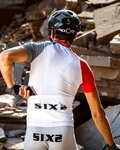 SIX2 jersey de manga corta - BIKE3 ULTRALIGHT - blanco/gris/rojo