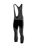 SIX2 Pantalón 3/4 con tirantes - SLP4 2S - negro/gris