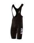 SIX2 pantalones cortos de tirantes - SLP CHROMO - negro
