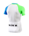 SIX2 jersey de manga corta - BIKE3 ULTRALIGHT - blanco/azul/verde