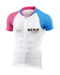 SIX2 jersey de manga corta - BIKE3 ULTRALIGHT - rosa/azul/blanco