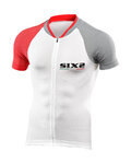 SIX2 jersey de manga corta - BIKE3 ULTRALIGHT - blanco/gris/rojo
