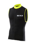SIX2 maillot sin mangas - BIKE2 STRIPES - negro/amarillo