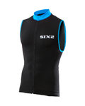 SIX2 maillot sin mangas - BIKE2 STRIPES - azul/negro