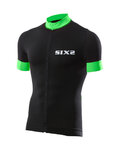 SIX2 jersey de manga corta - BIKE3 STRIPES - verde/negro