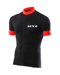 SIX2 jersey de manga corta - BIKE3 STRIPES - negro/rojo