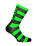 SIX2 calcetines clásicos - LUXURY MERINO - negro/verde