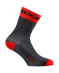 SIX2 calcetines clásicos - SHORT S - negro/rojo