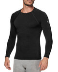 SIX2 camiseta de manga larga - TS2 MERINOS - negro