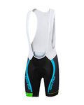 SPORTFUL pantalones cortos de tirantes - SC TEAM - azul claro/negro