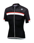 SPORTFUL jersey de manga corta - PISTA - rojo/negro/blanco
