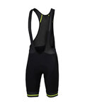 SPORTFUL pantalones cortos de tirantes - CLASSIC RACE - negro/amarillo