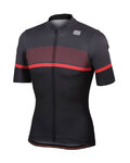 SPORTFUL jersey de manga corta - FREQUENCE - negro/rojo/gris