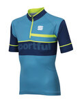 SPORTFUL jersey de manga corta - SQUADRA CORSE KIDS - azul claro/amarillo/azul