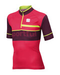 SPORTFUL jersey de manga corta - SQUADRA CORSE KIDS - granate/rojo/amarillo