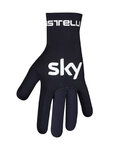 CASTELLI guantes de dedos largos - TEAM SKY 2019 DULVIO - negro/blanco/azul