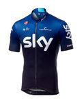 CASTELLI jersey de manga corta - TEAM SKY FAN 2019  - negro/azul/blanco