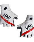 guantes de dedos cortos - UAE 2019  - blanco/rojo