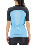 UYN jersey de manga corta - GRANFONDO LADY - antracita/azul claro