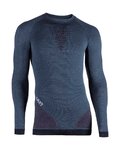 UYN camiseta de manga larga - FUSYON MERINO - azul/granate/negro