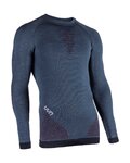 UYN camiseta de manga larga - FUSYON MERINO - azul/granate/negro