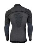 UYN camiseta de manga larga - FUSYON MERINO - gris/negro