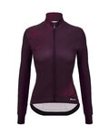SANTINI maillot de invierno de manga larga - PURE DYE - granate