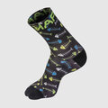 KARPOS calcetines clásicos - GREEN FIRE - negro/verde