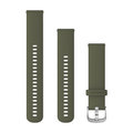 GARMIN tanga - QUICK RELEASE 20 MM - verde/plateado