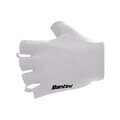 SANTINI guantes de dedos cortos - 3D - blanco