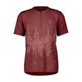 SCOTT jersey de manga corta - TRAIL FLOW ZIP W - rojo