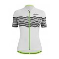 SANTINI jersey de manga corta - TONO PROFILO LADY - blanco/negro