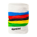SANTINI calentador de cuello - UCI RAINBOW - blanco/arcoíris