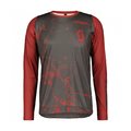 SCOTT maillot de verano de manga larga - TRAIL VERTIC LS - gris/rojo