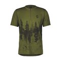 SCOTT jersey de manga corta - TRAIL FLOW ZIP SS - verde