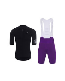 HOLOKOLO maillot corto y pantalón corto - VICTORIOUS ELITE - púrpura/negro