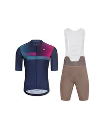 HOLOKOLO maillot corto y pantalón corto - SPECTRO - marrón/azul