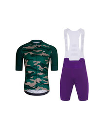 HOLOKOLO maillot corto y pantalón corto - CAMOTRAIL - púrpura/verde