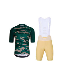 HOLOKOLO maillot corto y pantalón corto - CAMOTRAIL - beige/verde