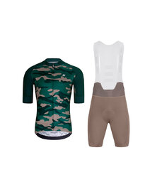 HOLOKOLO maillot corto y pantalón corto - CAMOTRAIL - marrón/verde