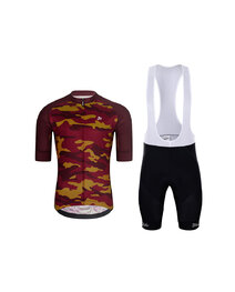 HOLOKOLO maillot corto y pantalón corto - CAMOTRAIL - granate/negro
