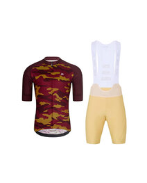 HOLOKOLO maillot corto y pantalón corto - CAMOTRAIL - beige/granate