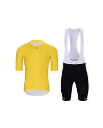 HOLOKOLO maillot corto y pantalón corto - ELEVATE - negro/amarillo