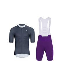 HOLOKOLO maillot corto y pantalón corto - ELEVATE - púrpura/antracita